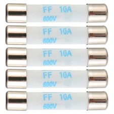 BOJACK Digital Multimeter Fuse 10A 600V DC Fast Acting Silver White