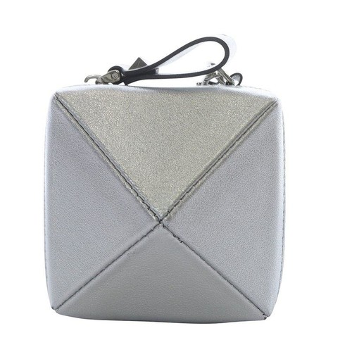 Borsa a tracolla Valentino Garavani borsa Rockstuds catena pelle argento aute... - Foto 20 di 24