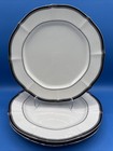 3 Noritake Gilded Platinum Dinner Plates 10 1/2”