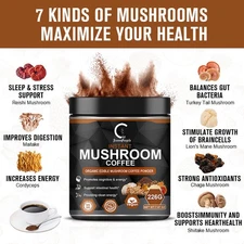 Organic Mushroom Coffee Mushroom 70g/113g 10 Mushroom Coffee Powder