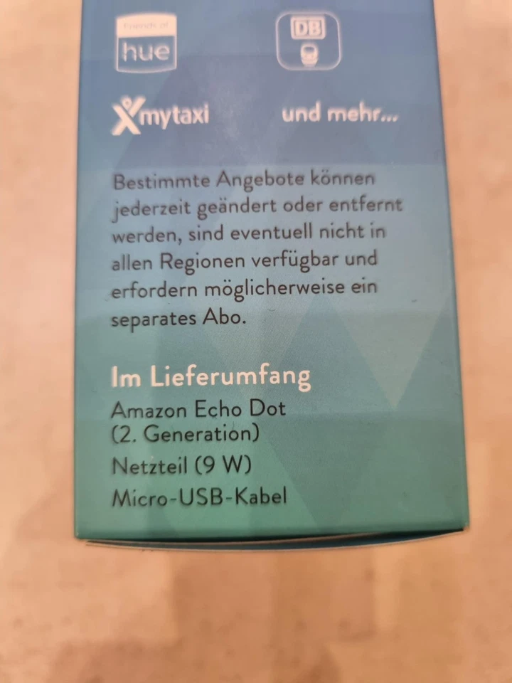 Alexa Amazon Echo Dot 2. Generation Sprachgesteuerter Smart Assistant Schwarz - Bild 4 von 4