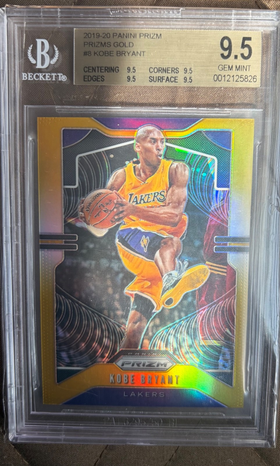 2019 Panini Prizm True Gold Kobe Bryant /10  BGS 9.5 True Gem Amazing