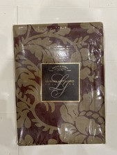 Waters & Noble Luxury Jacquard Curtains 170cm x 137cm Hampton Damson Plum Gold