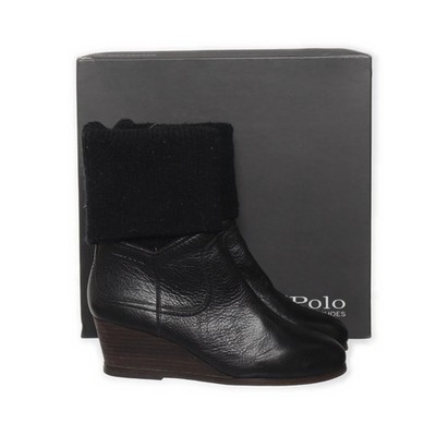 Marc O'Polo, Boots, Größe: 37 1/2, Schwarz, Leder, Damen #N2J