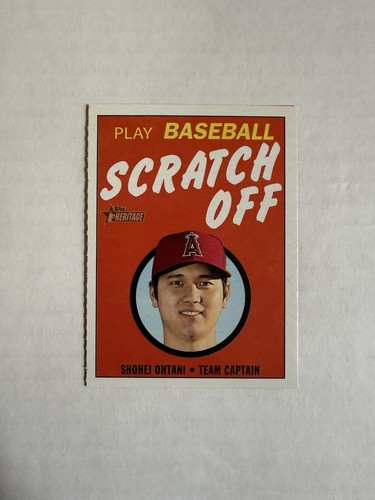 2020 Topps Heritage Shohei Ohtani 1971 Scratch Off #1 Dodgers Unscratched