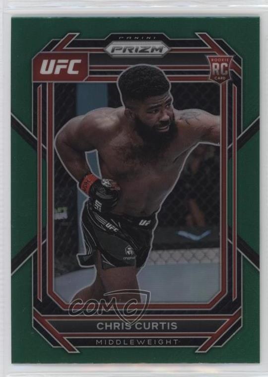 2023 Panini Prizm UFC Green Prizm Chris Curtis #105 02l5