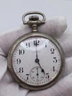 Antique Art Deco 1900's Elgin Pocket Watch Locomotive Engraving (Untested).
