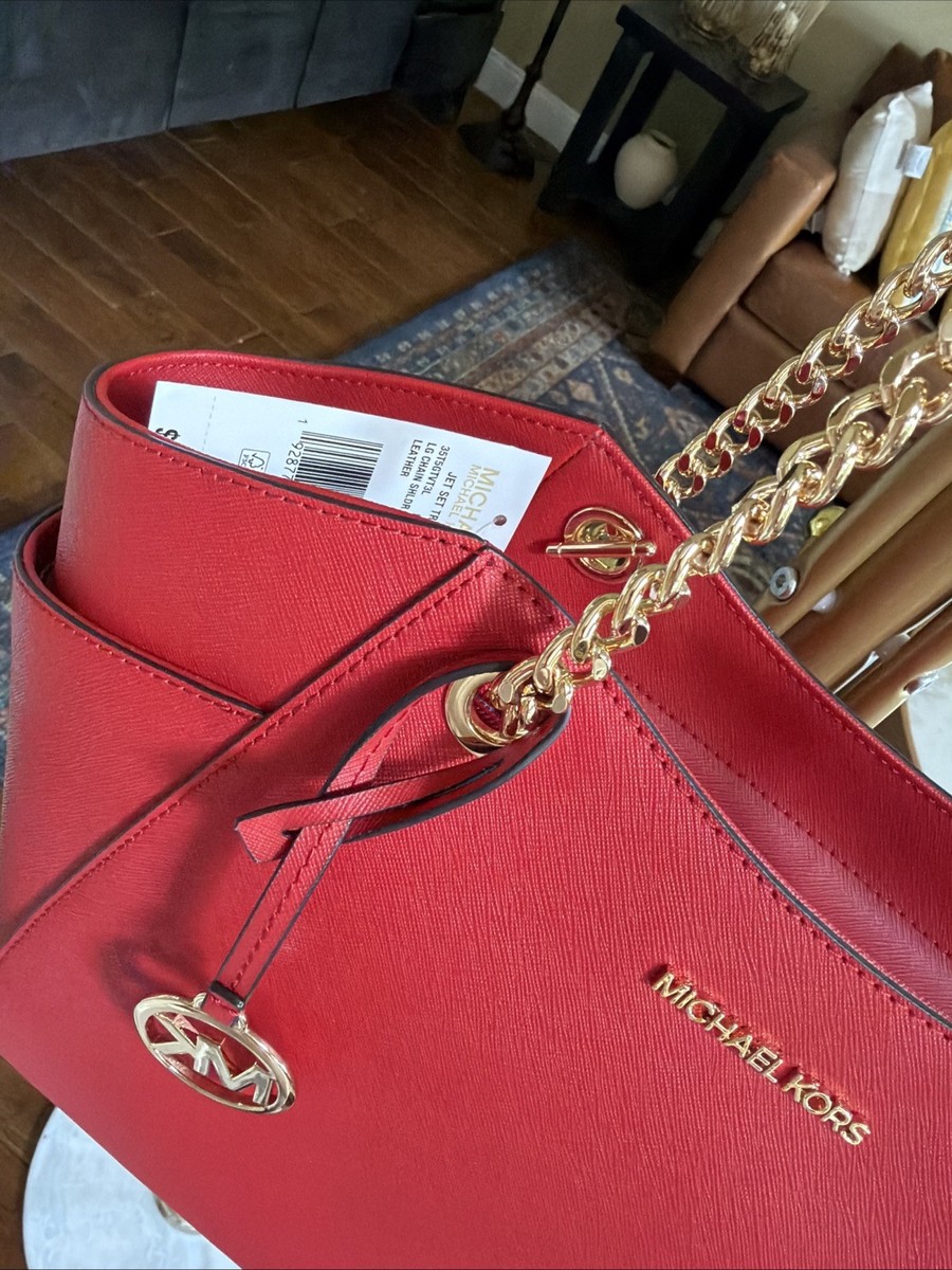 Michael Kors Jet Set Large Saffiano Leather Shoulder Bag