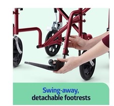 Never Used Aluminum Swing Away Leg/ Foot Rests 2 For Transport wheelchair