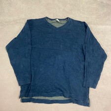 Columbia Knitted Jumper Pullover V-Neck Knit Sweater With Logo Men's L