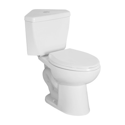 17.2'' Corner Compact Two-piece Toilet w/ Slow Close Seat Dual Flush 0.8/1.28GPF