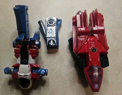 2 1982 Go-bots Cy-kill Motorcycle & Fitor MR03 Plane For Parts Or Repair