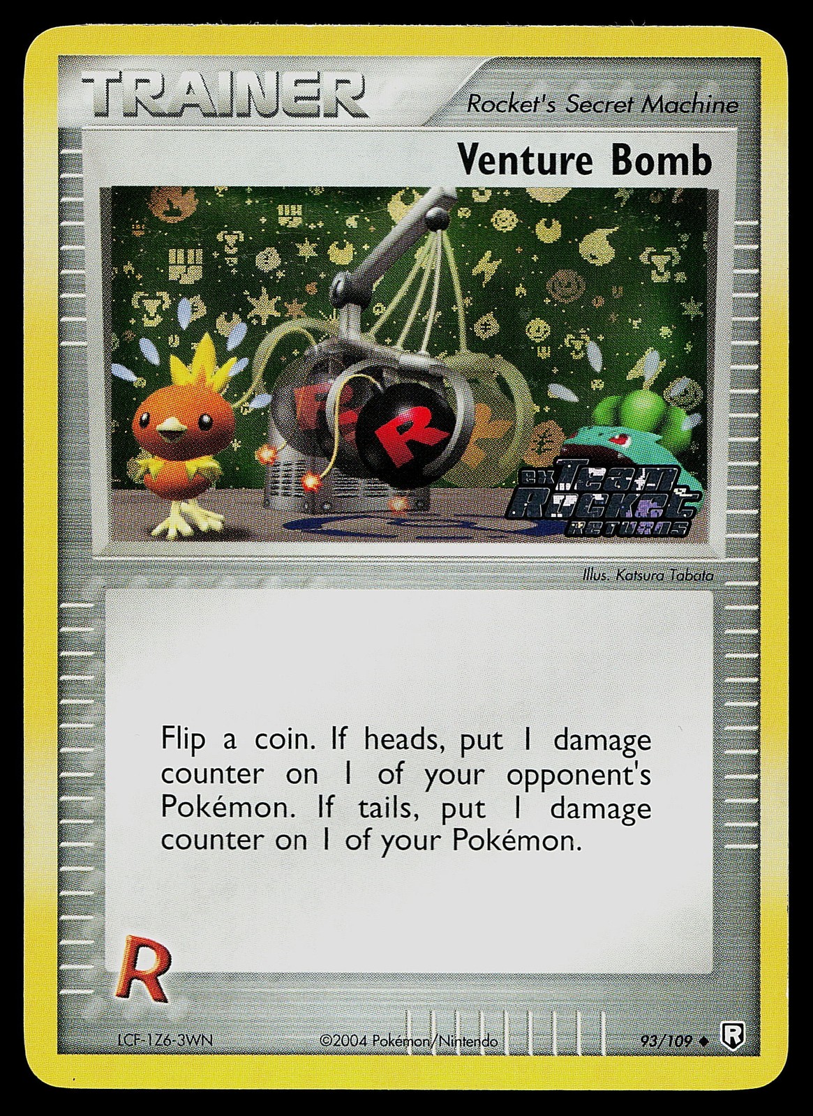 Pokemon Card - Venture Bomb Team Rocket Returns 93/109 Reverse Holo Stamped