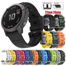 26/20/22mm Silicone Band for Garmin Watch Fenix 8 6 6X 7X 7 Pro 5 5X 5S QuickFit