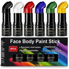 6 Colors Halloween Face  Body Paint Makeup Sticks For Cosplay
