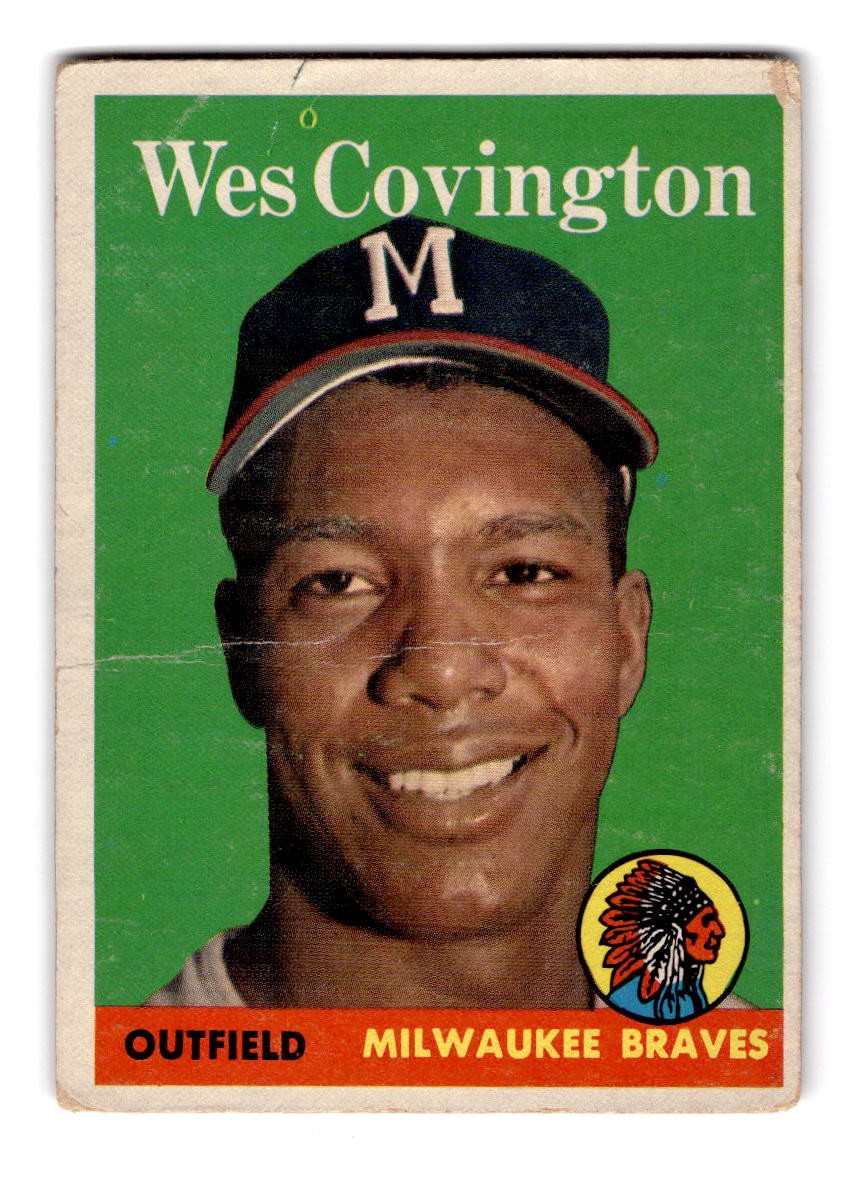 1958 Topps #140 Wes Covington Milwaukee Braves