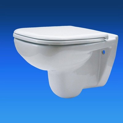 Duravit D-Code Wand Tiefspül WC compact mit WC Sitz m. Absenkautomatik weiss