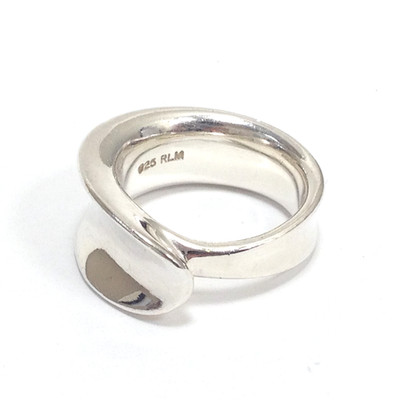 RLM  Studios Robert Lee Morris Sterling Silver Concave Organic Leaf Ring Size 7