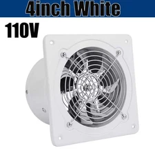 4" Exhaust Fan Wall Mount Vent Fan 110V Exhaust Smoke Fan Ventilation For Toilet