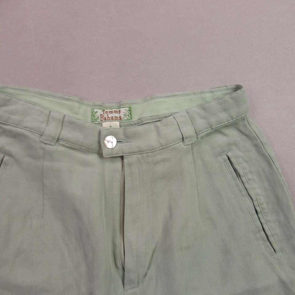 Tommy Bahama Shorts Womens 6 Lightweight Outdoors Pockets Green Chino - Image 2 of 4