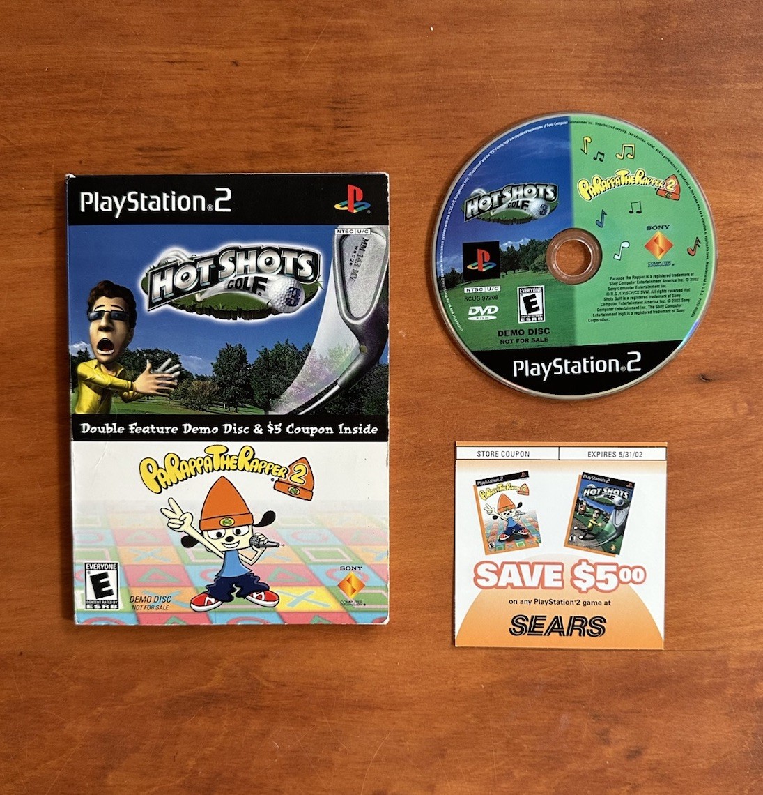 Parappa Rapper 2 & Hot Shots Golf 3 Double DEMO DISC (Playstation