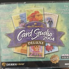 Hallmark Card Studio Deluxe 2004 PC 3 CD Set Sierra Home Computer Software