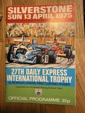 Silverstone Programme - 27TH DAILY EXPRESS INTERNATIONAL TROPHY  13th April 1975