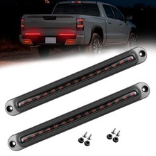 2Pcs 10in Red Amber LED Trailer Tail Light Bar,30 LEDs Brake Stop Turn