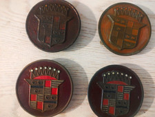 1940 Cadillac Vintage Crest Hub Center Cap Emblems Medallions Lot Of 4