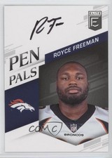 2018 Donruss Elite Pen Pals Royce Freeman #PP-RF Auto 6f5
