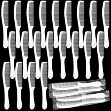 100 Packs Individually Wrapped Combs Disposable Plastic Hair Small, White 