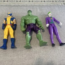 Marvel Action Figure Lot Toy Hulk, Joker, Wol...