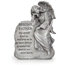 Besti Garden Memorial Stone Angel - Cold-Cast Ceramic Graveyard Remembrance D...