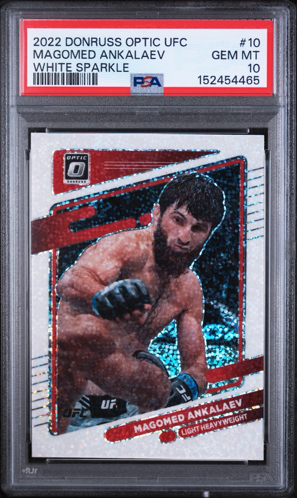 2022 Donruss Optic UFC - MAGOMED ANKALAEV WHITE SPARKLE Prizm (SSP /20) PSA 10
