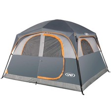 6 Person Waterproof Camping Tent Easy Setup Double Layer 10'x9' Gray