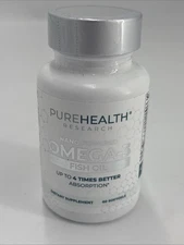 Pure Health Research Omega-3 Fish Oil NANO POWERED 60 Softgels 4x Better Absorp