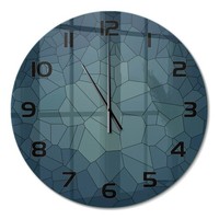 Glasuhr Wanduhr Elegant Aus Glas Abstraktion Hintergrund Schwarze Zeiger Fi60 Cm