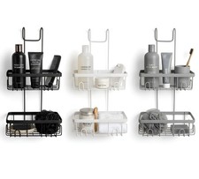 Over Door Shower Caddy & Bathroom Storage Rack Hanging Organiser Shower Screen