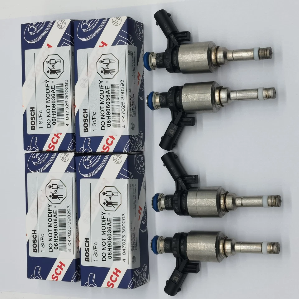 4x 06H906036AE BOSCH OEM Fuel Injectors Set for AUDI A3 A4 A5 Q5 TT Quattro 2.0T Foto 4 de 4