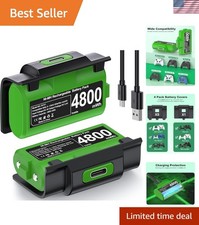 Eco-Friendly Rechargeable Xbox Controller Batteries - 2 Pack with Type-C Charge
