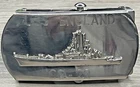 Vintage USS England CG 22 Military Navy Ship USN Belt Buckle Vietnam War Japan
