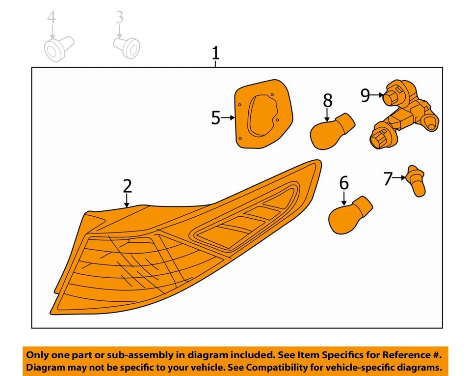 2014-2015 Kia Optima Driver Left Side Tail Light Taillight Oem VHK26 - Image 3 of 4