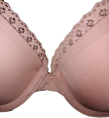 H&M Bra 36B Beige Padded Underwire Adjustable Clasp Back