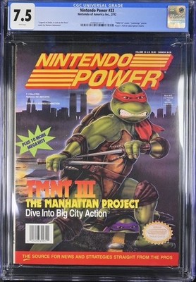Nintendo Power Volume #33 CGC 7.5 w/ poster  TMNT Teenage Mutant Ninja Turtles