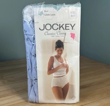 VTG 1998 Jockey Classics Brief Sz 9 BLUE FLORAL 48-50 Full Cut 100 Cotton NEW