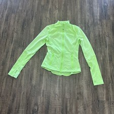 Lululemon Stride Design Jacket Women Size 6 Full Zip Thumbhole Green Athleisure