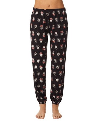 Disney Women s Mickey & Minnie Mouse Pajama Pants   Black Print, X-LARGE
