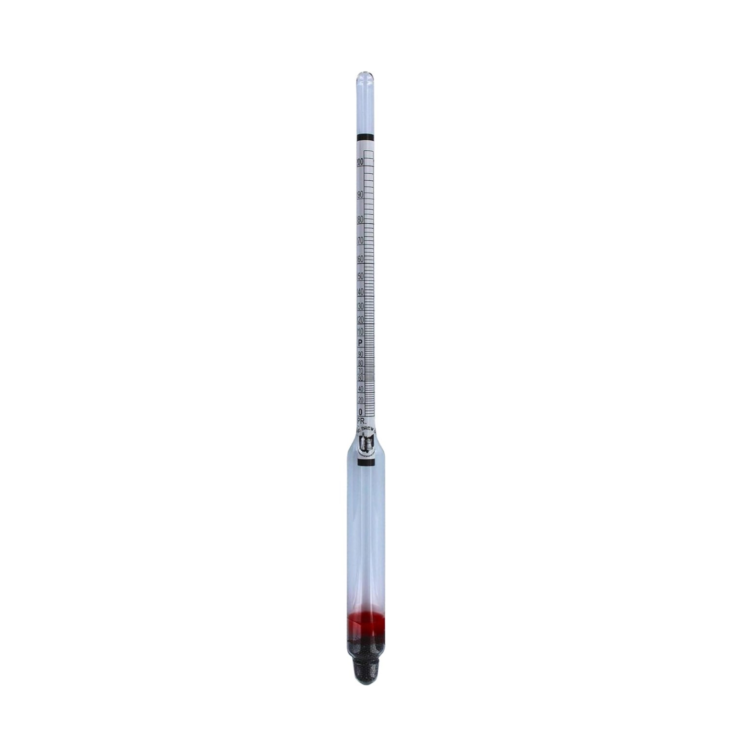 8-Inch Alcohol Hydrometer - Dual Scale 0-200 Proof & 0-100 Tralle for Distilling