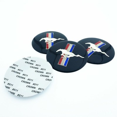 4 Stücke 56mm für Ford Mustang Logo Radkappen Aufkleber Nabendeckel Emblem NEU