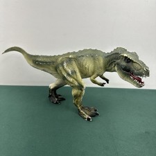 MOJO Dino Green T-rex Tyrannosaurus Prehistoric Dinosaur Model Figure Moving Jaw